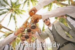 Der Womanizer mit seinen Freunden Singledasein